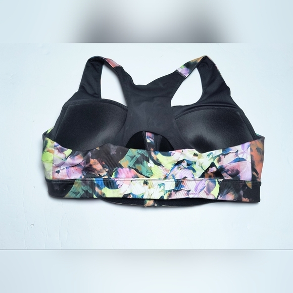 Tek Gear Women's Plus Zip Up Multicolor Floral Sports Bra 2X - Picture 3 of 7